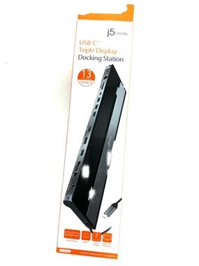 j5create USB-C Triple Display 13 in 1 Docking Station (Model JCD543) NEW